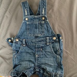Old navy shorts overalls dark wash unisex